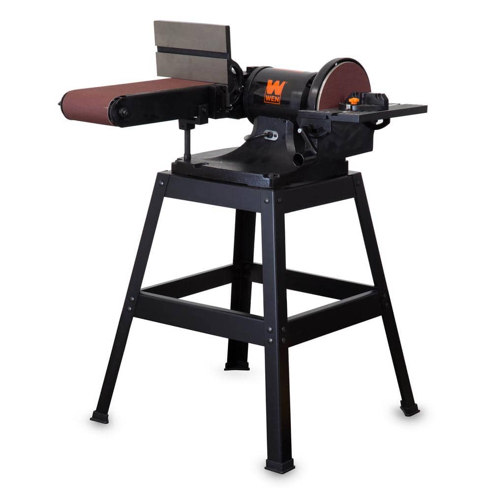 WEN 6 x 48 Inch Belt and 9 inch Disc Sander with Stand 6508 The Home Depot