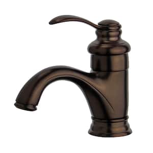 Barcelona Single Hole Single-Handle Bathroom Faucet with Overflow Drain in Oil Rubbed Bronze