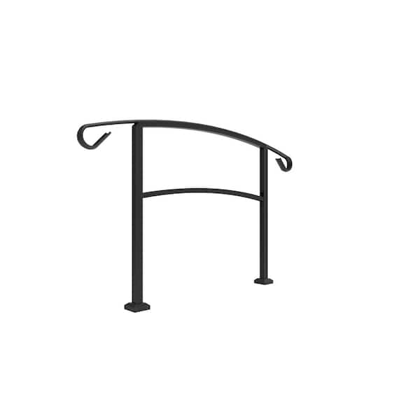 Barrette Outdoor Living HandiRail 3.57 in. x 63.25 in. 3.10 ft. White 4-Step Aluminum Rail Kit (Unassembled)