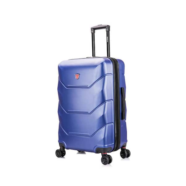 DUKAP Zonix 26 in. Blue Lightweight Hardside Spinner Suitcase