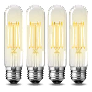 4-Watt 40-Watt Equivalent 5 in. Edison T30 LED Tubular Bulb, Vintage Filament Design, Warm White 2700K, Dimmable, 4-Pack