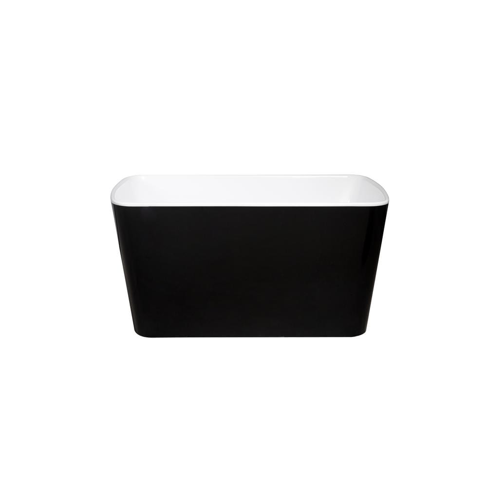 49 in. x 28 in. Acrylic Freestanding Soaking Bathtub With Reversible Drain in Black price history on PriceWatchPro