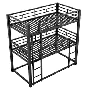 Black Metal Twin Size Triple Bunk Bed