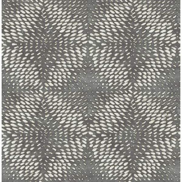 A-Street Prints Ethos Pewter Abstract Pewter Wallpaper Sample