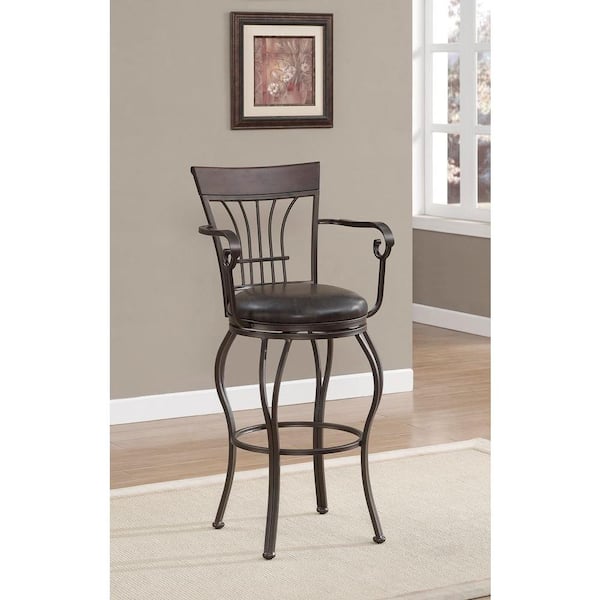 American Heritage Trinity 26 in. Pepper Cushioned Bar Stool