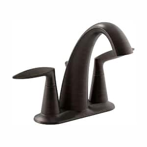 Alteo 4 in. Centerset 2-Handle Low-Arc Bathroom Faucet in Oil-Rubbed Bronze