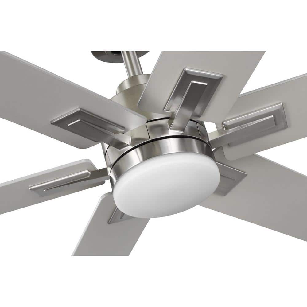 Dallam 60" Brushed Nickel LED Ceiling Fan with Remote