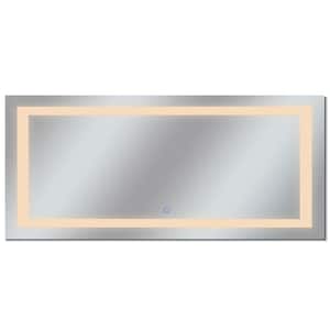 Edition 88 in. W x 38 in. H Frameless Rectangular LED Light Bathroom Vanity Mirror
