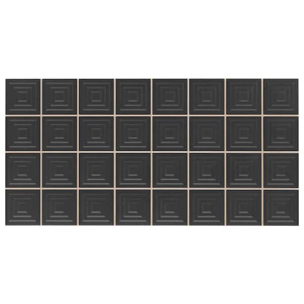 Ivy Hill Tile Level Pyramid Charcoal 4 in. x 0.53 in. Matte Ceramic Wall Tile Sample