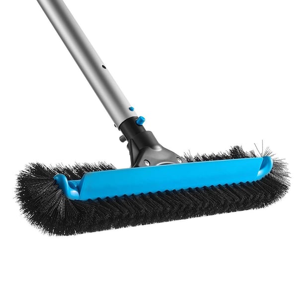 20 in. Pool Brush Head, Nylon Bristles and Aluminum Connector, Heavy-Duty Curved Brush for In/Above Ground Pool Walls