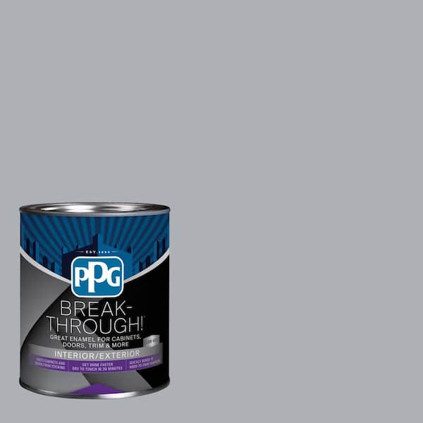 1 qt. PPG1013-4 Silver Charm Semi-Gloss Door, Trim & Cabinet Paint