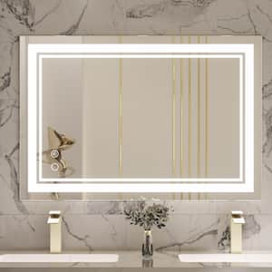 30 in. W x 36 in. H Rectangular Frameless Anti-Fog LED Wall Mount Bathroom Vanity Mirror 3 Colors Dimmable Bright Light