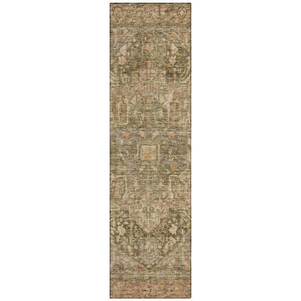 Chantille Machine Washable Indoor/Outdoor Abstract ACN1240 Fern 2 ft. 3 in. x 7 ft. 6 in. Area Rug