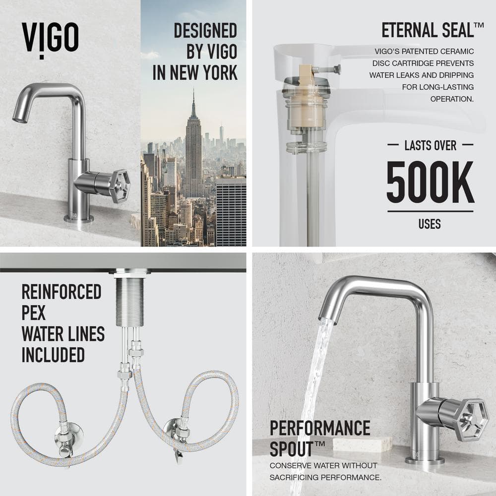 Ruxton Brushed Nickel Single-Handle Low-Arc Bathroom Faucet