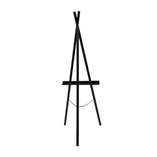 Heavy Duty Easel Stand for Painting - Adjustable Easel 29.5 to 63 -  Aluminum Art Easel with Paintbrush Tray Display Stand Black