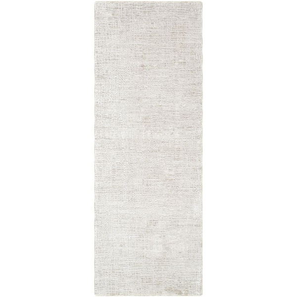 Gakko GKK-2308 2 ft. x 10 ft. Machine Woven Rug, White