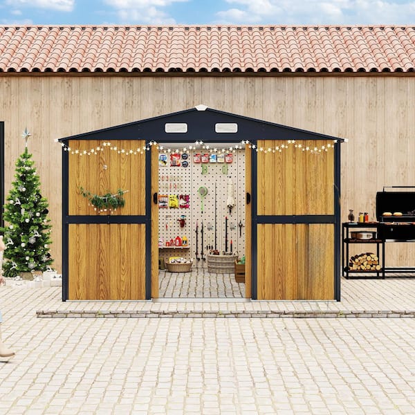 HumblePleb 10 ft. W x 12 ft. D Metal Outdoor Storage Shed with