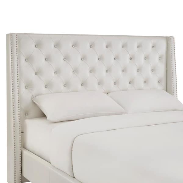 Ivory store tufted headboard