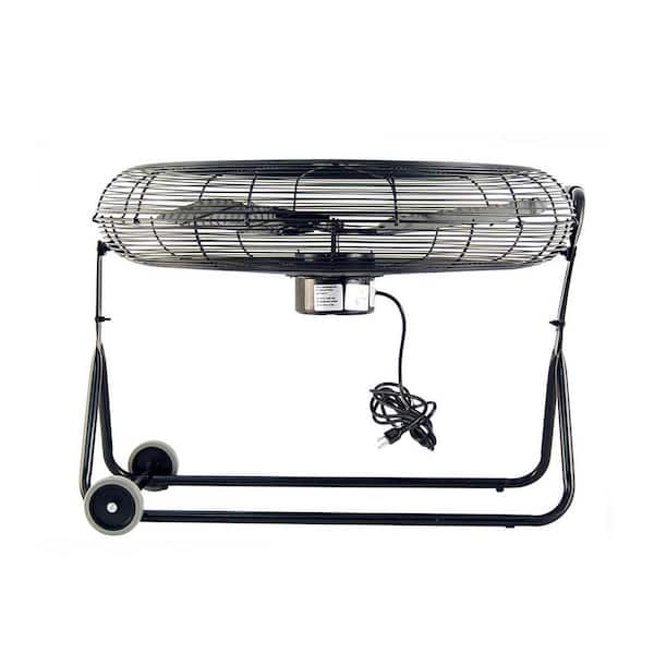 30 in. 1/4 HP 3-Speed Indoor Industrial Open Motor Pivoting Floor Fan in Black