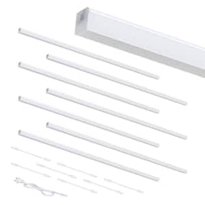 Ultra Slim 32 in. 120-Volt Plug-in White Integrated LED Linkable Magnetic Cabinet Light, (8-Pack) 5000K Bright White
