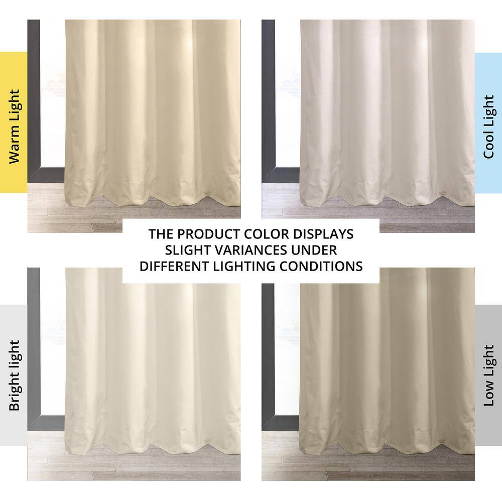 Luxurious Gray Velvet Blackout Indoor Window Curtain 50" x 120"