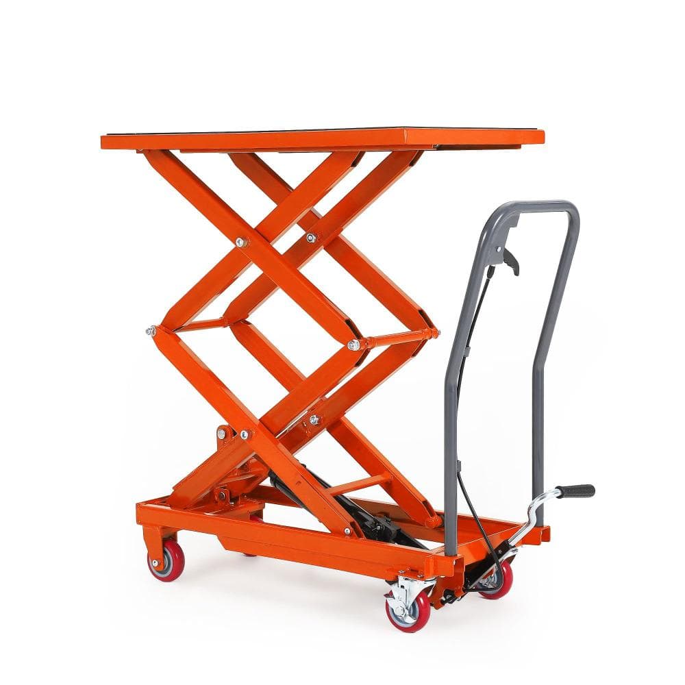330 lb. Double Scissor Hydraulic Lift Table Cart with 50 in. Lift Height and Locking Casters price history on PriceWatchPro
