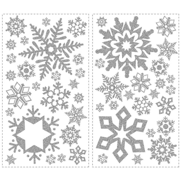Diamond Stickers, Snowflakes, 15x16,5 cm, 1 Sheet