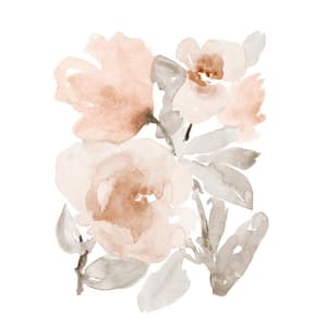 Peach Tranquil Florals I by Lanie Loreth 72 in. x 54 in.