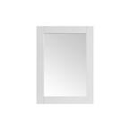 22.00 in. W x 30.00 in. H Framed Rectangular Bathroom Vanity Mirror in White
