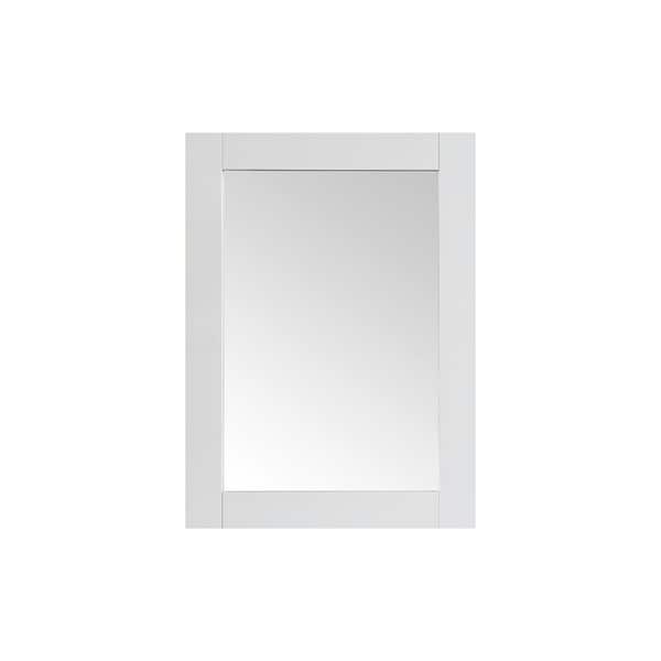 Home Decorators Collection Austen 22 in. W x 30 in. H Rectangular Framed Wall Mount Bathroom Vanity Mirror in White