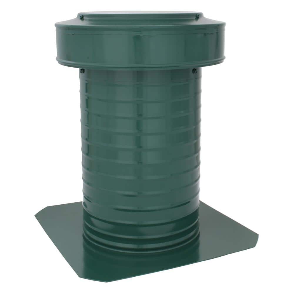 Keepa Vent 8 in. Dia 50 sq. in. NFA Aluminum Finish Static Roof Vent for Flat Roofs with 11 in. High Collar in Green price history on PriceWatchPro