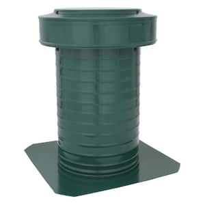 8 in. Dia Keepa Vent an Aluminum Static Roof Vent for Flat Roofs in Green