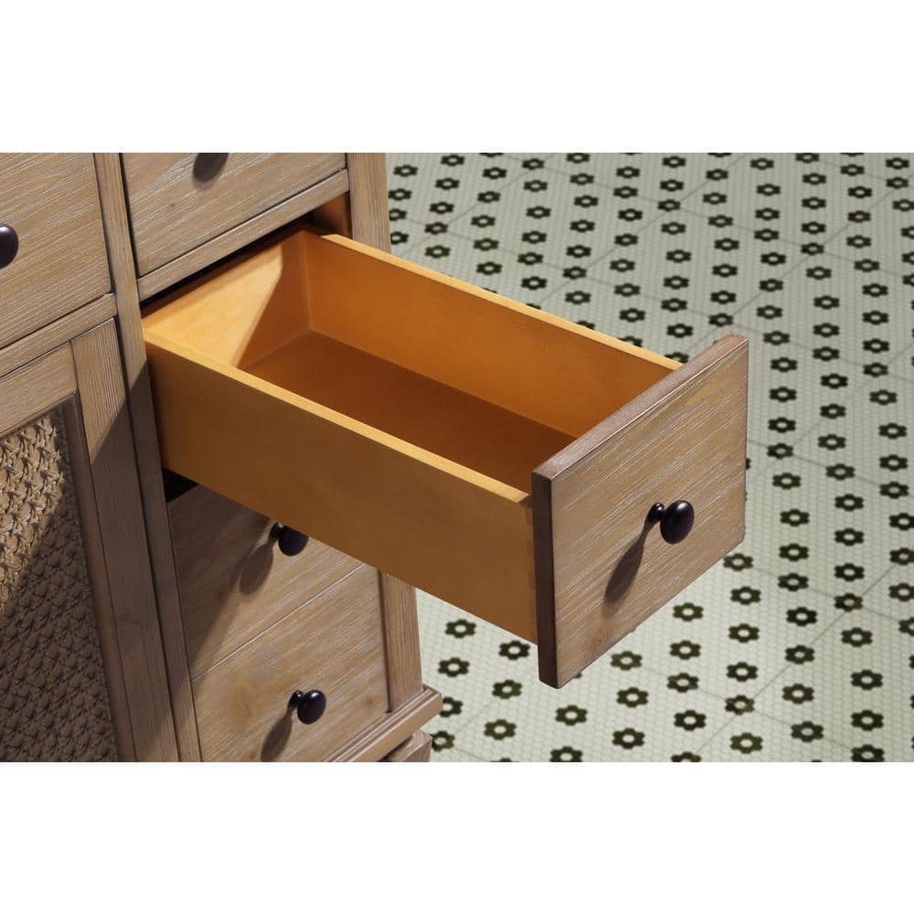 Annie 42" Weathered Fir Bathroom Vanity with Marble Countertop