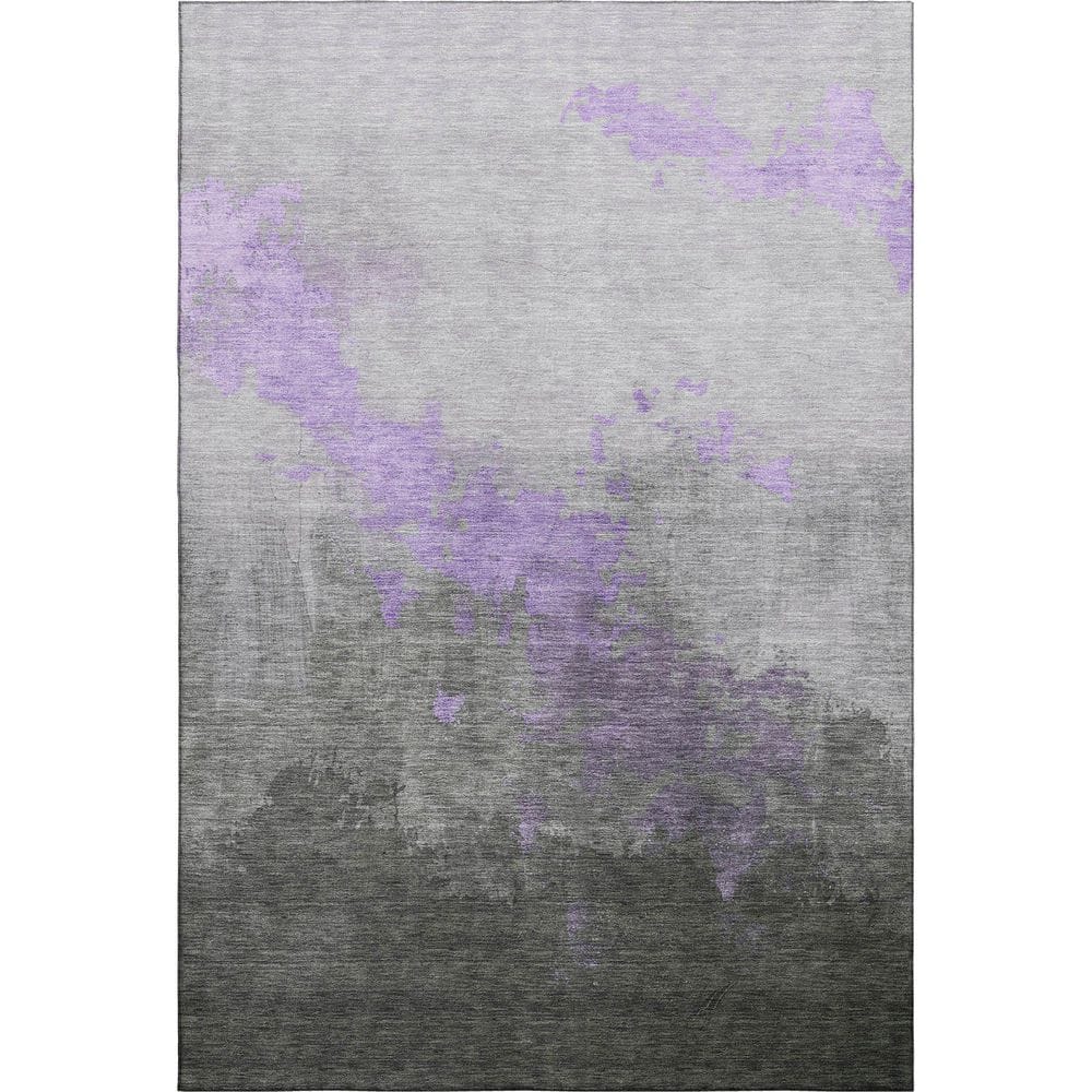 Mayfield Premium Machine Washable Abstract AMF1881 Lavender 8 ft. x 10 ft. Area Rug price history on PriceWatchPro