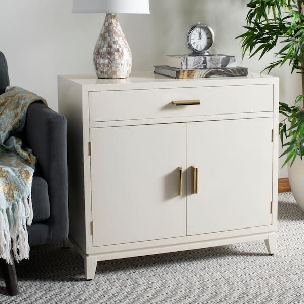 SAFAVIEH Nigel 1-Drawer White Nightstand Chest