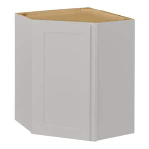 Avondale 24 in. W x 24 in. D x 30 in. H Ready to Assemble Plywood Shaker Diagonal Corner Kitchen Cabinet in Dove Gray