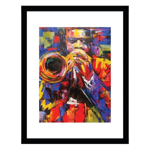 VENICE BEACH Collections Uniquely for Everyone Colorful Abstract Musician-Framed Print by Unknown Abstract Poster Art Print 18 in. x 14 in.
