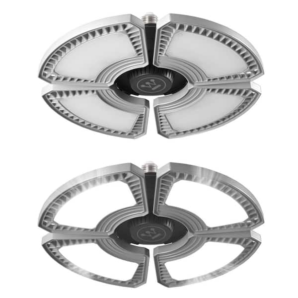 1 ft. 100-Watt 8000 Lumen LED Deformable Shop Light, 5000K (2-Pack)