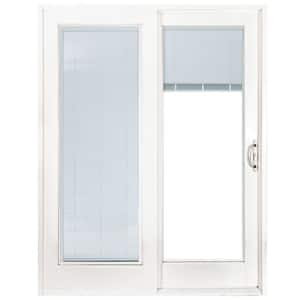 Mp Doors 72 In X 80 In Smooth White Right Hand Composite Sliding Patio Door With Built In Blinds G6068r002wl The Home Depot