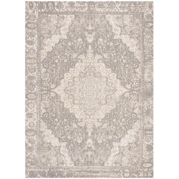 SAFAVIEH Classic Vintage Silver 5 ft. x 8 ft. Floral Area Rug