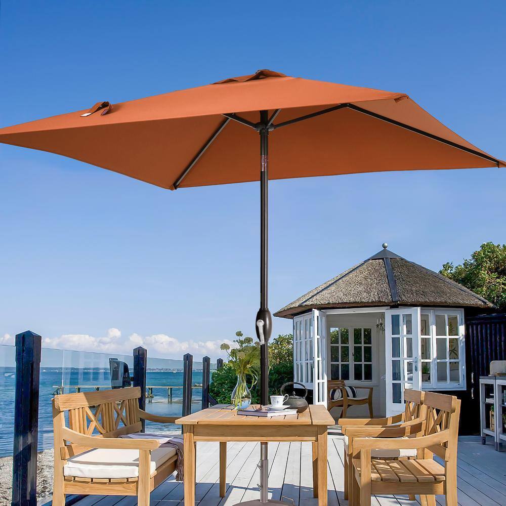 6.5 ft. x 6.5 ft. Square Patio Market Umbrella with UPF50+, Tilt Function and Wind-Resistant Design, Orange price history on PriceWatchPro