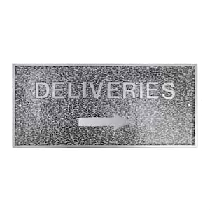 Deliveries with Right Arrow Large Wall Statement Plaque - Swedish Iron