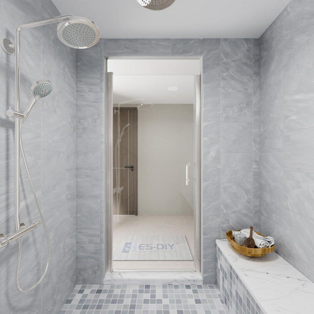 34-36 in. W x 72 in. H Pivot Frameless Shower Door in Nickel with Clear Glass price history on PriceWatchPro