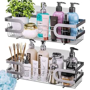 Dyiom Adhesive Shower Caddy Shower Organizer Shelf Build in Shampoo Holder  168822910 - The Home Depot