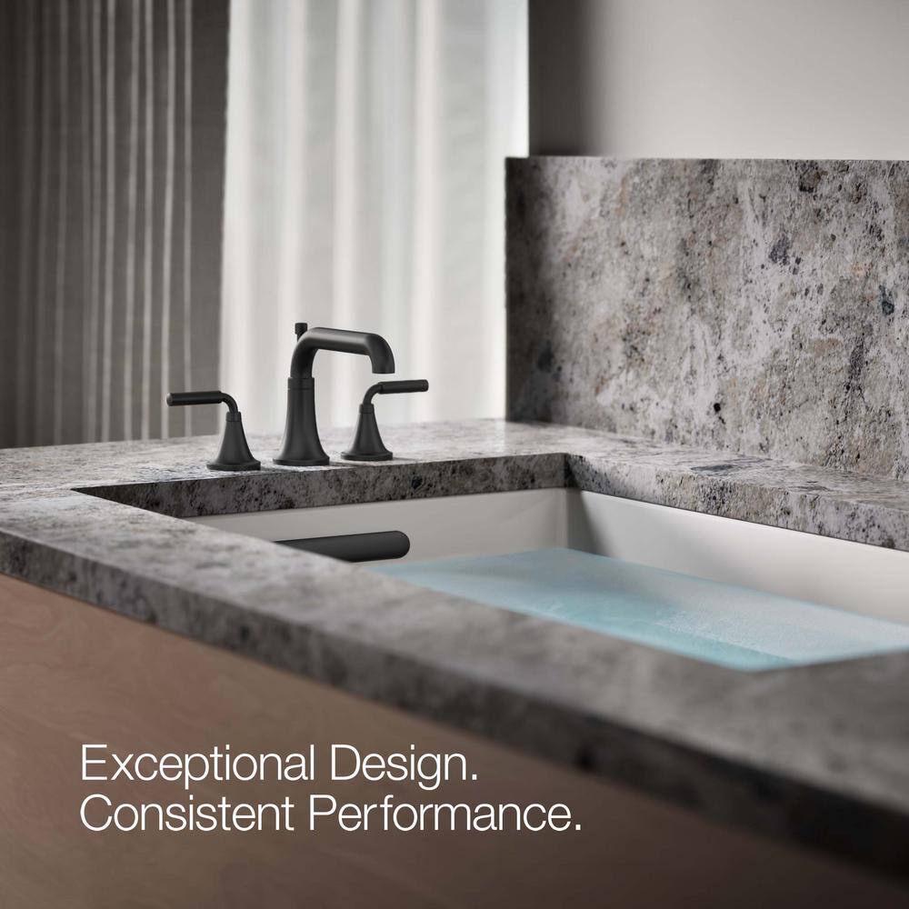 Tone Matte Black Deck-Mount Bath Faucet with Diverter Spout