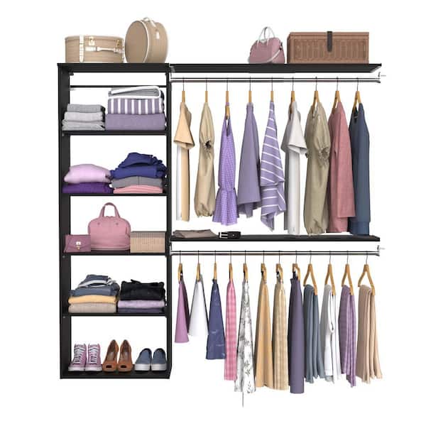 ClosetMaid Selectives 12 in. W White Walk-In Tower Unit Wall Mount  Stackable 6-Shelf Wood Closet System 7140 - The Home Depot