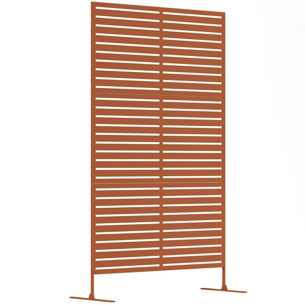 Steel Outdoor Privacy Screen, 78 in. H x 48 in. W Decorative Privacy Fence 