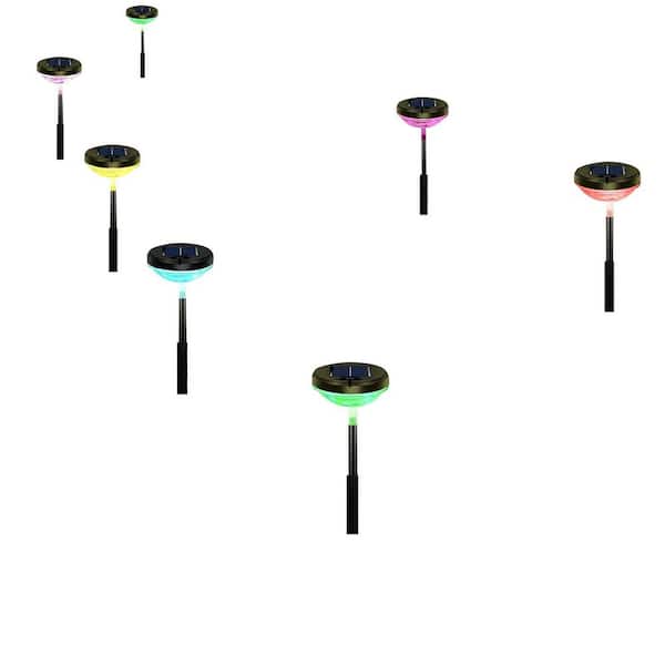 FAWEY TRED INC Color Changing+Warm White LED Path Lights Outdoor IP67 Waterproof 8 Pack Garden Decorative Stakes