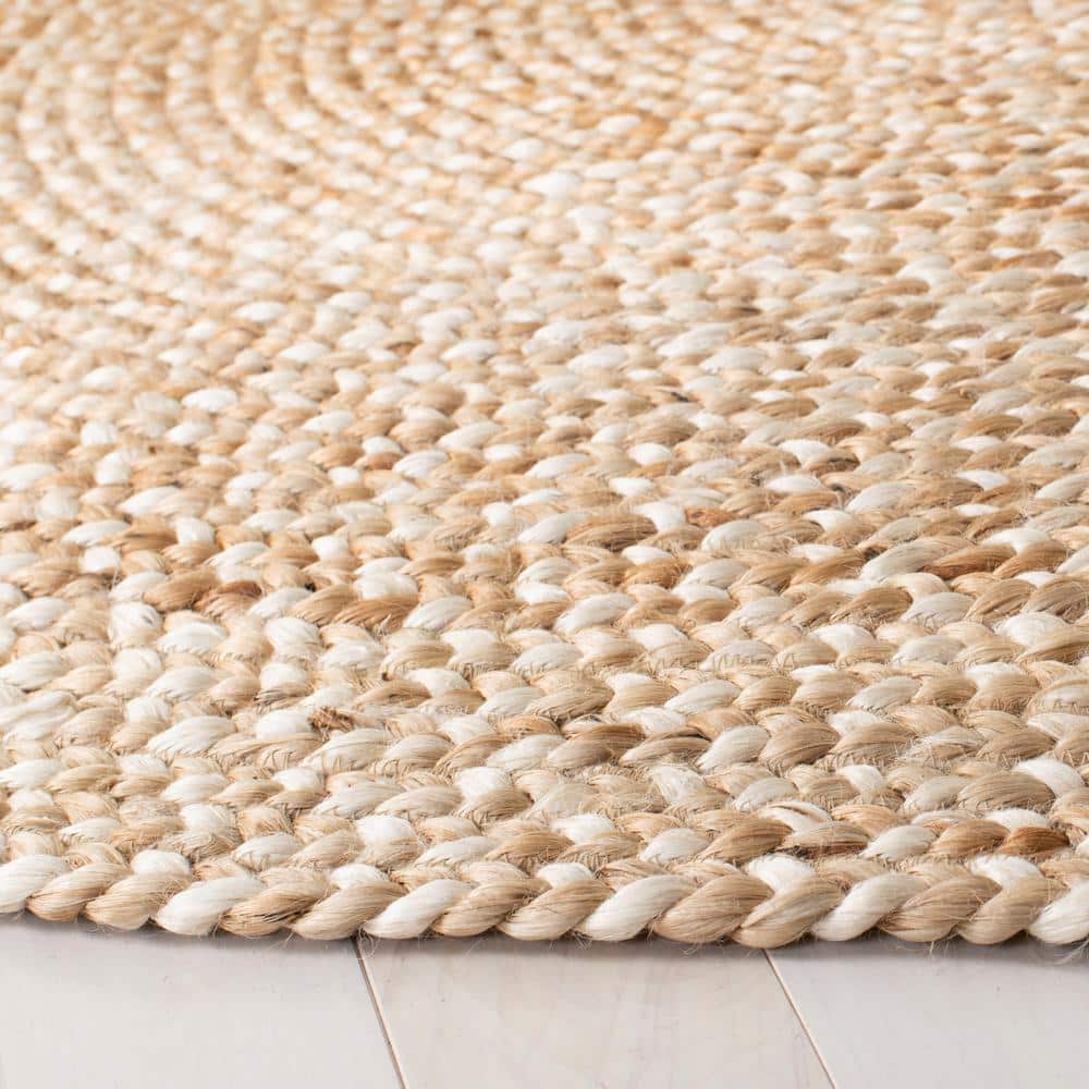 Ivory Bliss Hand-Knotted Round Natural Fiber Rug, 4' Diameter