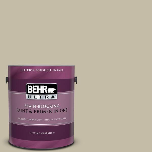 BEHR ULTRA 1 gal. #UL190-8 Celery Powder Eggshell Enamel Interior Paint and Primer in One